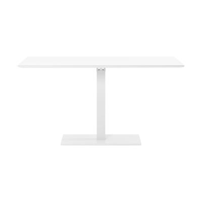 Piemonte kantelbare tuintafel in wit aluminium en volkeramiek arctic white - L 140 x B 80 x H 74 cm