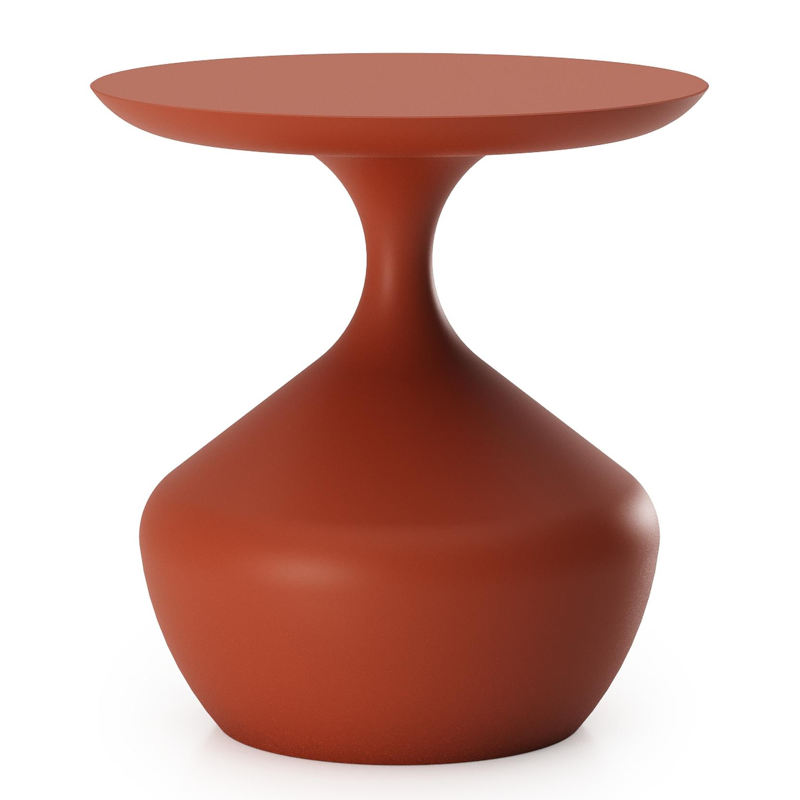 Table d’appoint Bomero en aluminium brun rouille - Dia. 48 x H 50 cm