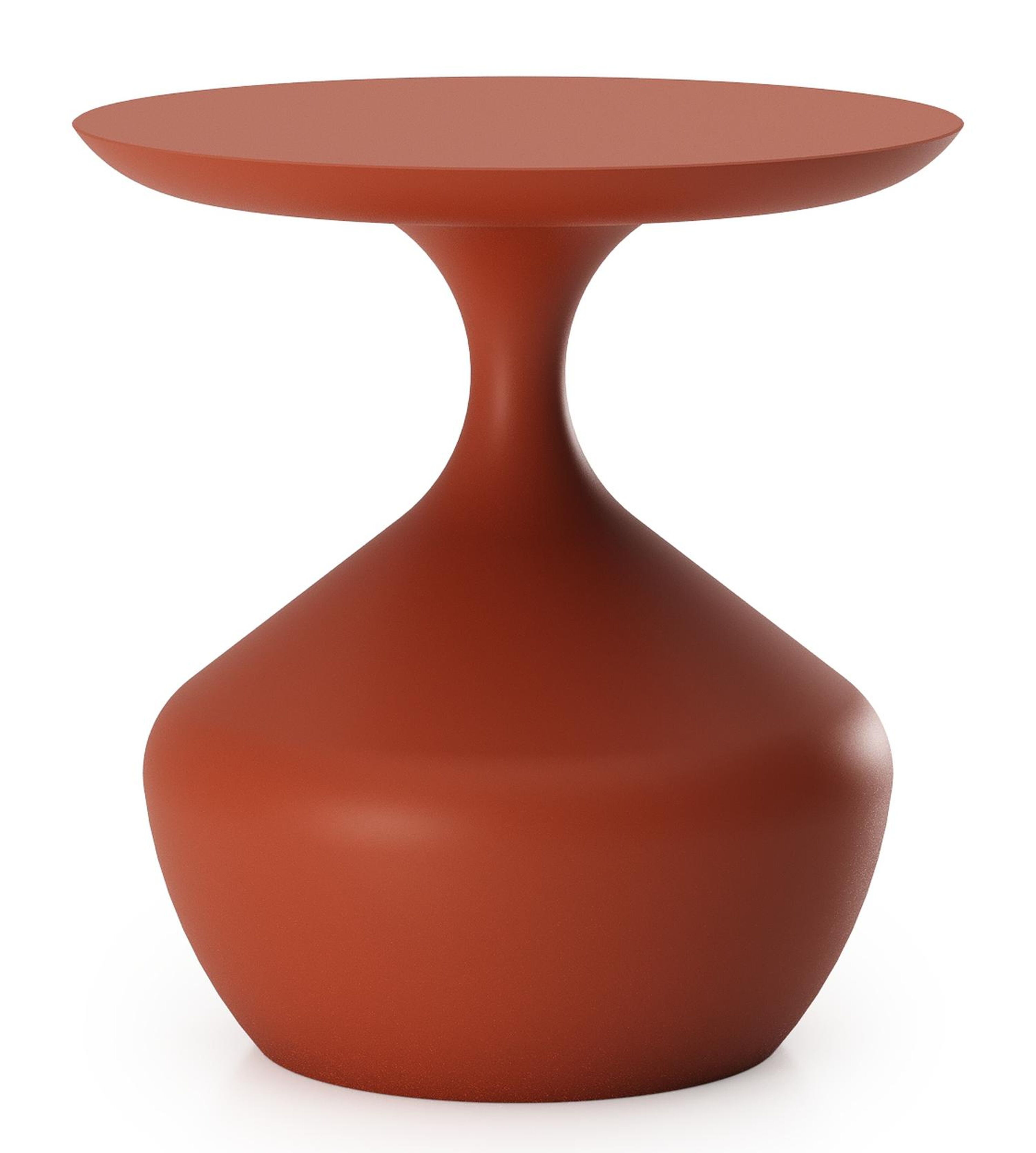 Table d’appoint Bomero en aluminium brun rouille - Dia. 48 x H 50 cm