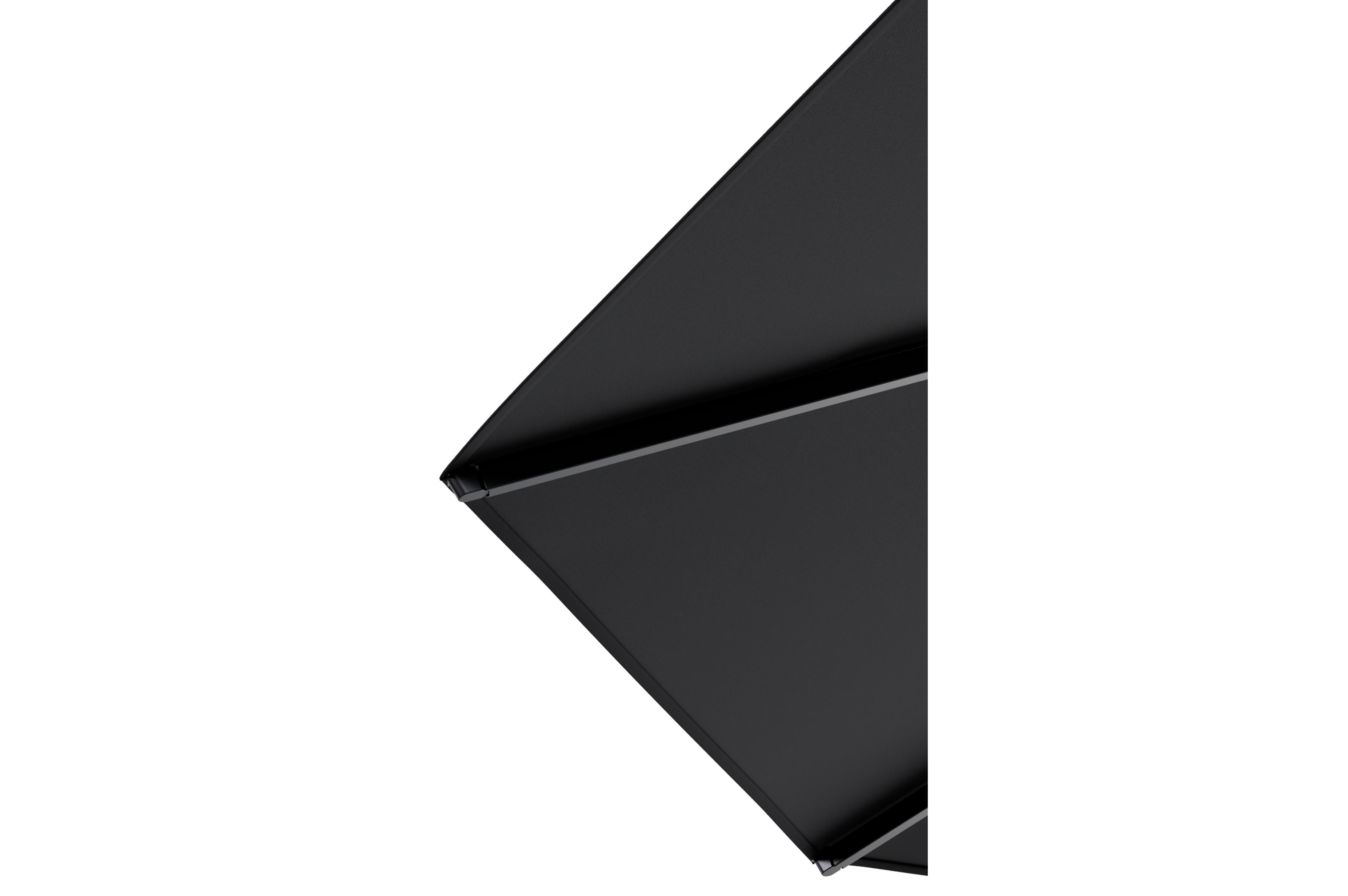 Umbria staanparasol in zwart aluminium met zwart all weather sunbrella® premium parasoldoek - Dia. 250 cm (zonder voet)
