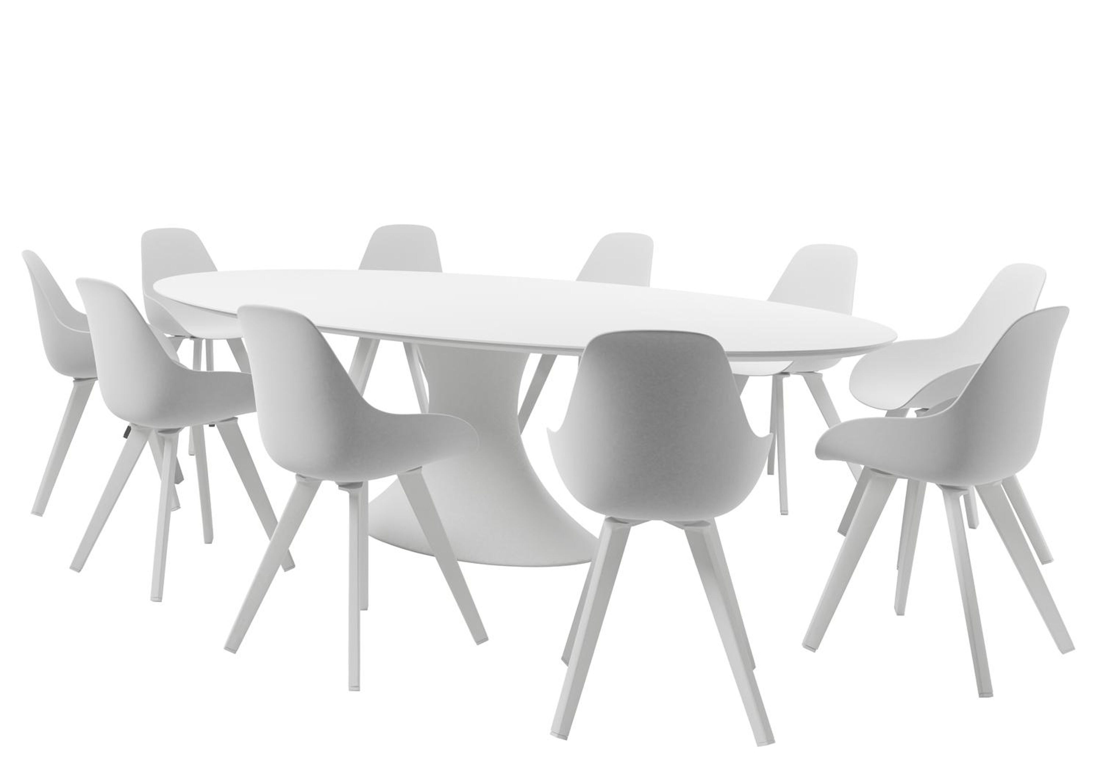 Mesa tuinstoel in wit aluminium en wit kunststof