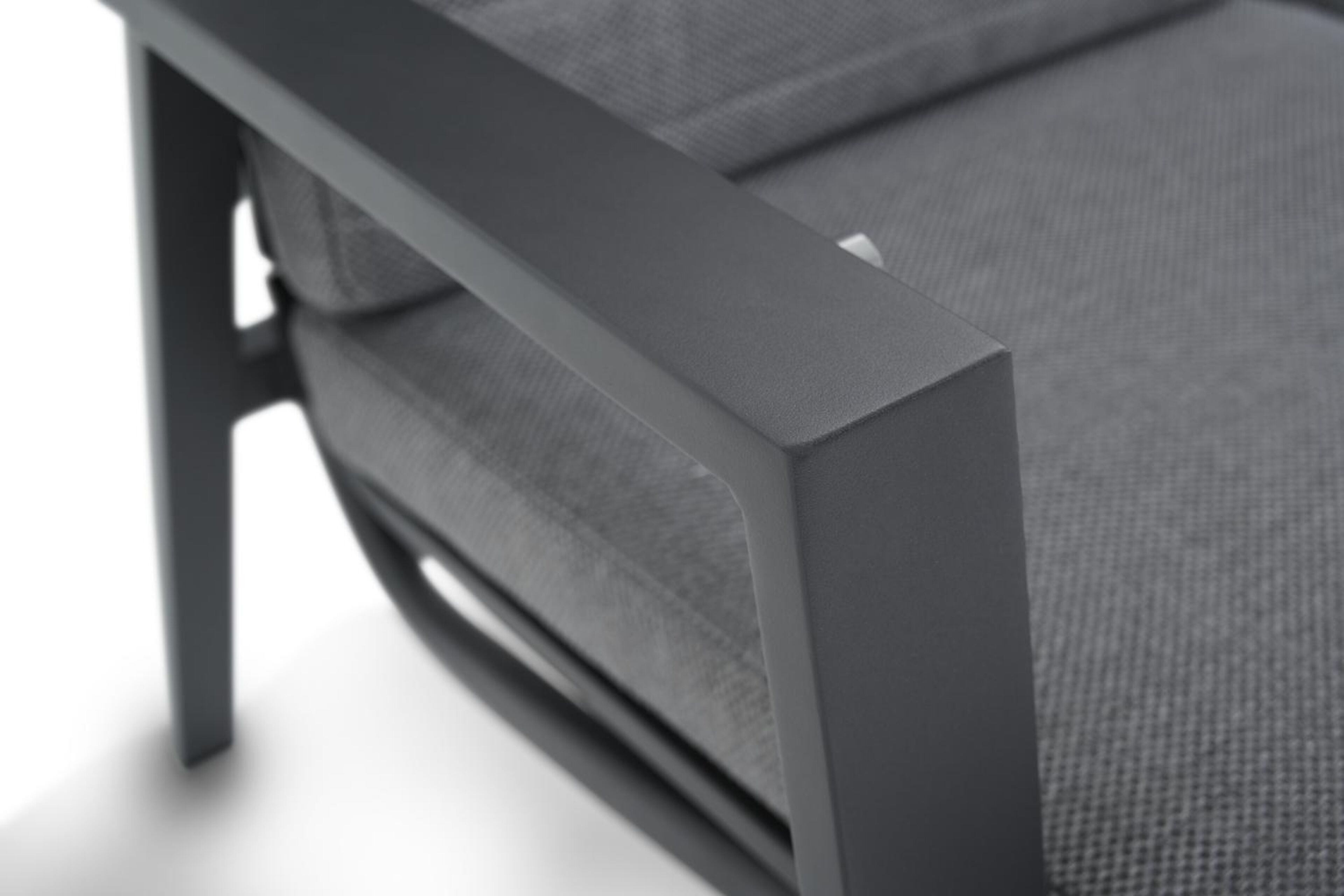 Prato loungeset in zwart aluminium met grijs weather+ softtouch kussens