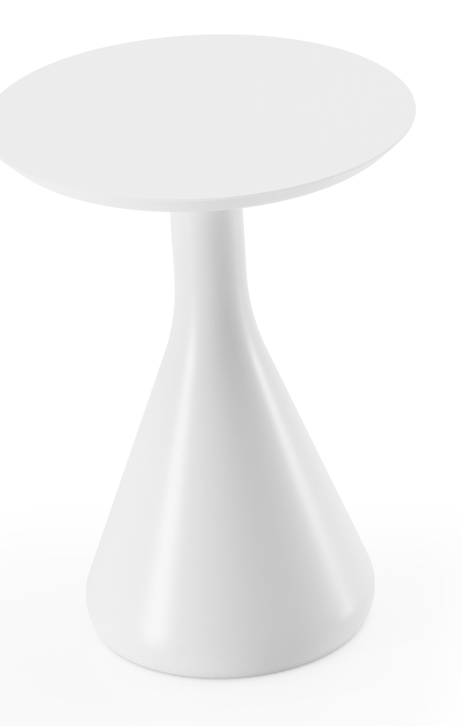 Table d'appoint Bomero en aluminium blanc - Dia. 34 x Haut. 46 cm