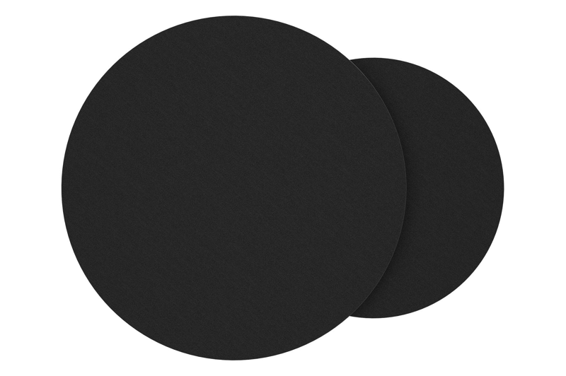 Tables basse Fano en aluminium noir et céramique pleine nero black - Dia. 85/65 X H 35/30 cm