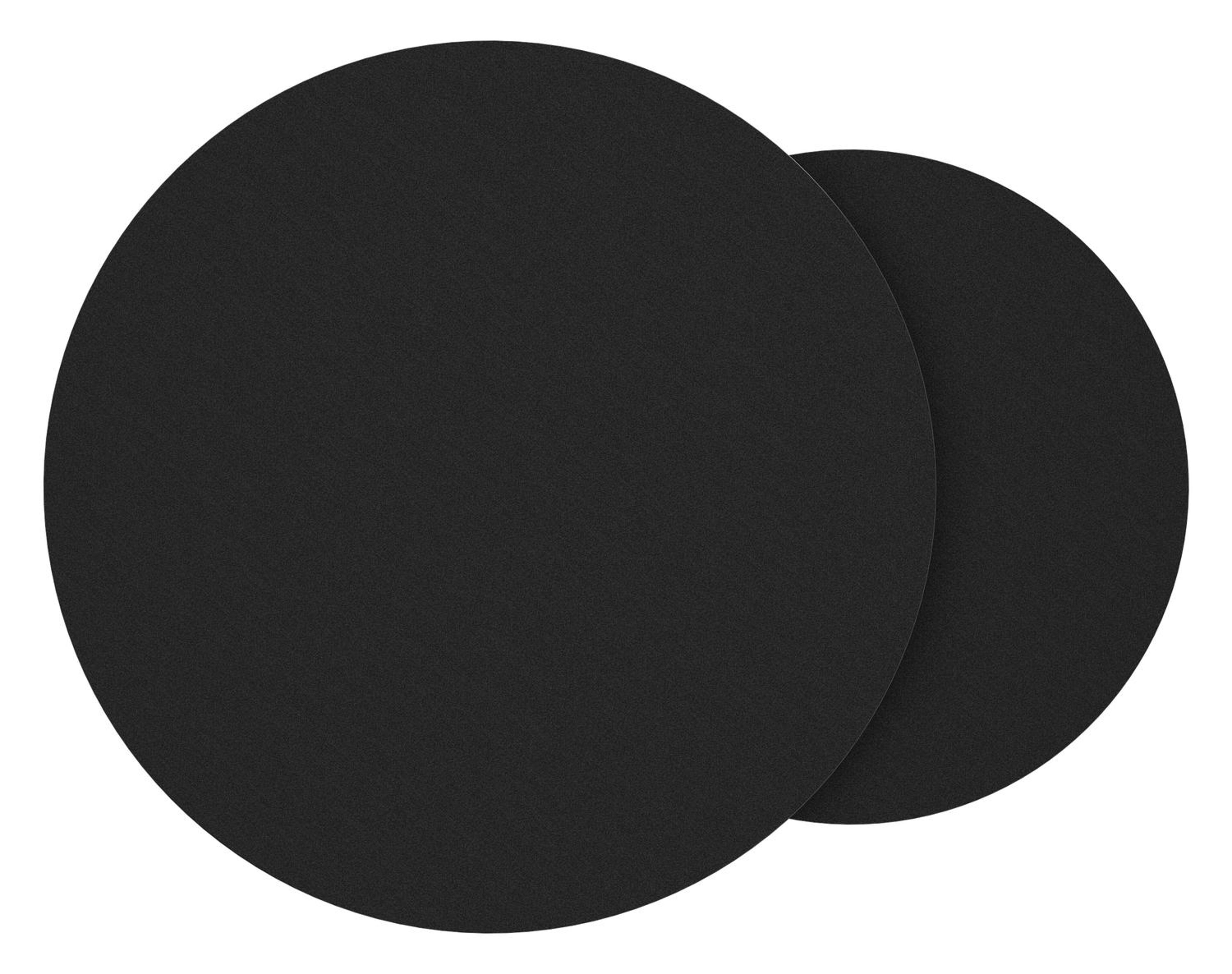 Tables basse Fano en aluminium noir et céramique pleine nero black - Dia. 85/65 X H 35/30 cm