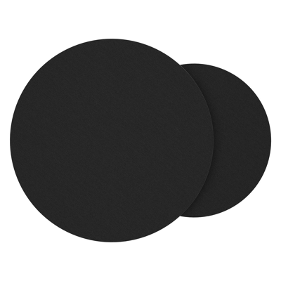 Tables basse Fano en aluminium noir et céramique pleine nero black - Dia. 85/65 X H 35/30 cm