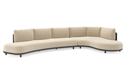 Chaise longue gauche+ 3-pl