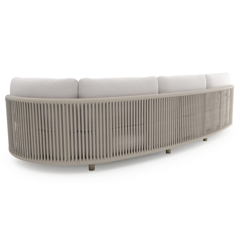 Lomano loungebank in beige aluminium met ego eggshell all weather solica kussen