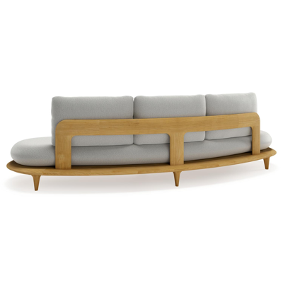 Bomero loungebank in teak met savane nimbus all weather sunbrella® luxe kussen