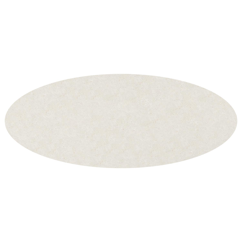 Amico tuintafel ovaal in wit aluminium en volkeramiek Shilin - L 320 x B 130 x H 73.5 cm