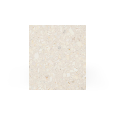 Como loungetafel in wit aluminium en retrostone volkeramiek - L 70 x B 80 x H 20 cm