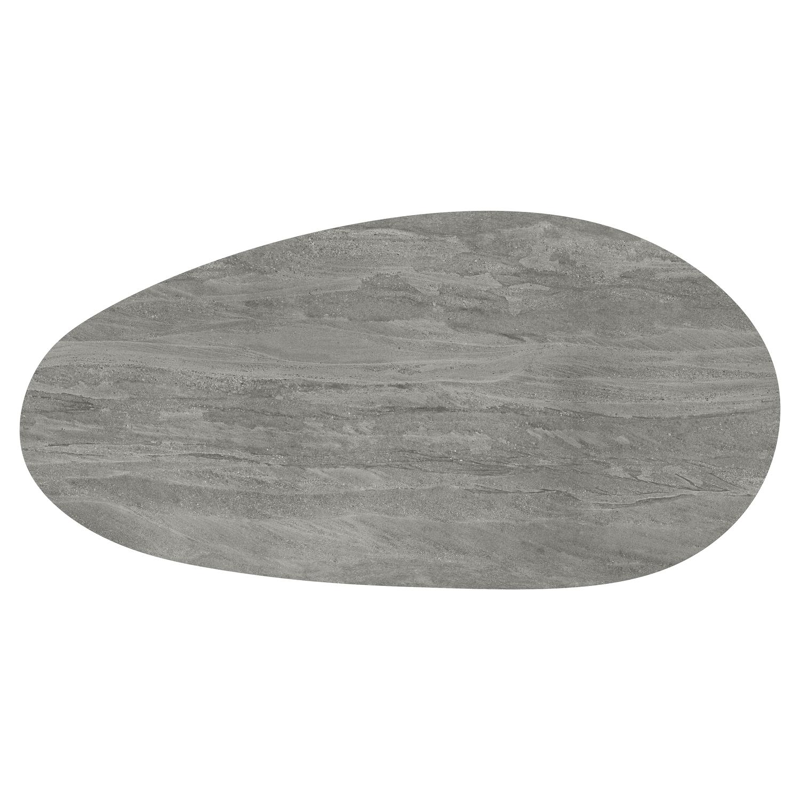 Amico tuintafel mango in wit aluminium en volkeramiek Aspen Grey - L 260 x B 130 x H 73.5 cm