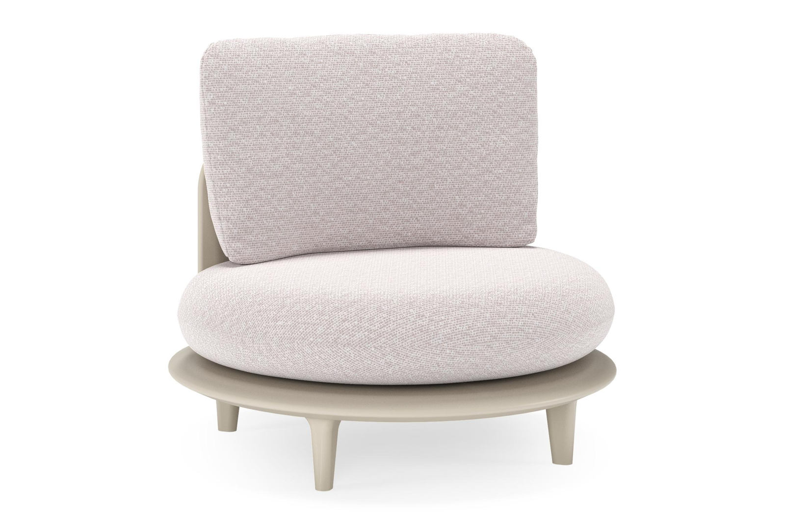 Bomero loungestoel in beige aluminium met wander gobi all weather sunbrella® luxe kussen