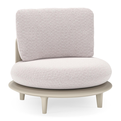 Bomero loungestoel in beige aluminium met wander gobi all weather sunbrella® luxe kussen