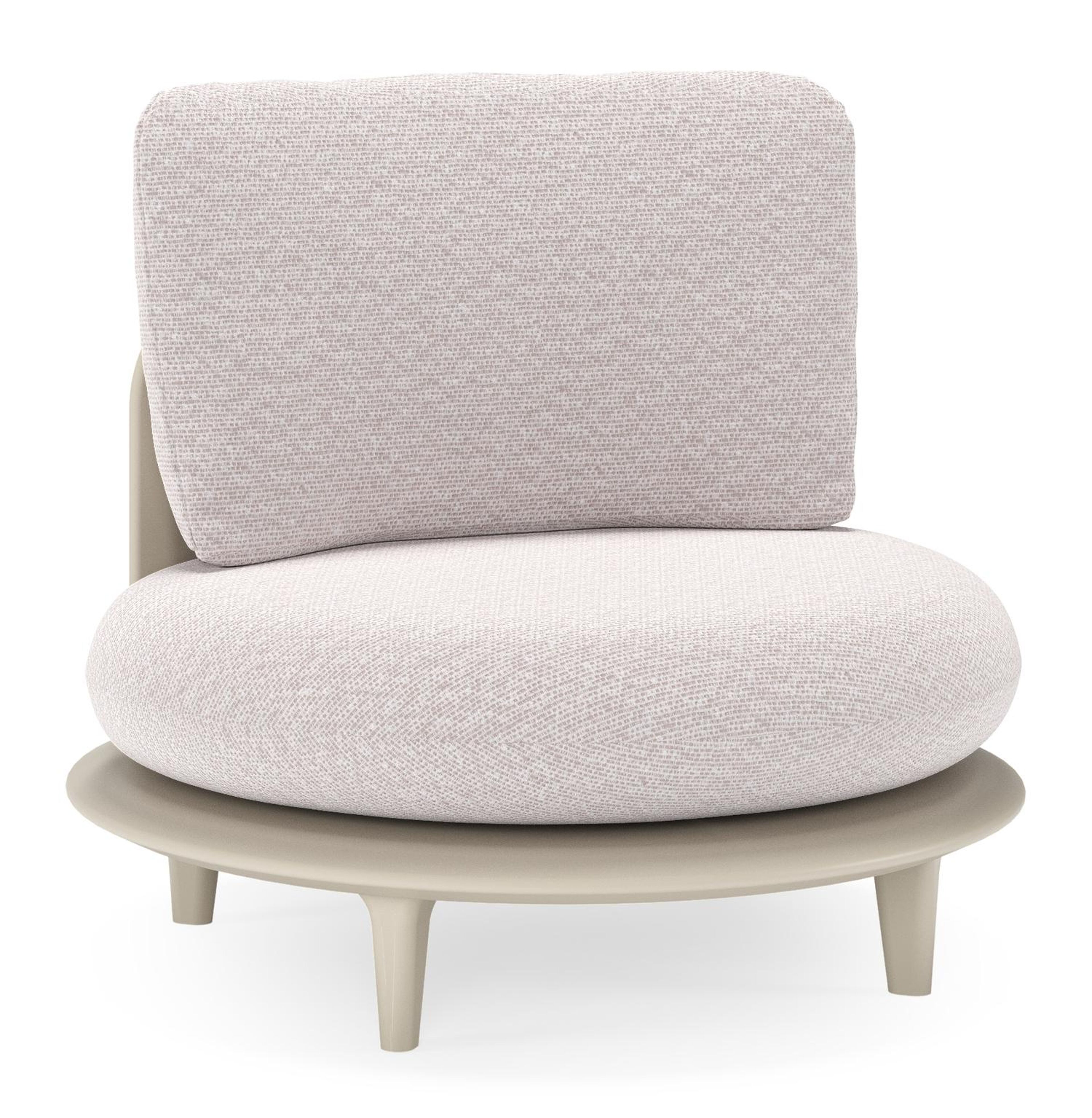 Bomero loungestoel in beige aluminium met wander gobi all weather sunbrella® luxe kussen