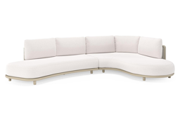 Chaise longue droite + 2 places organique