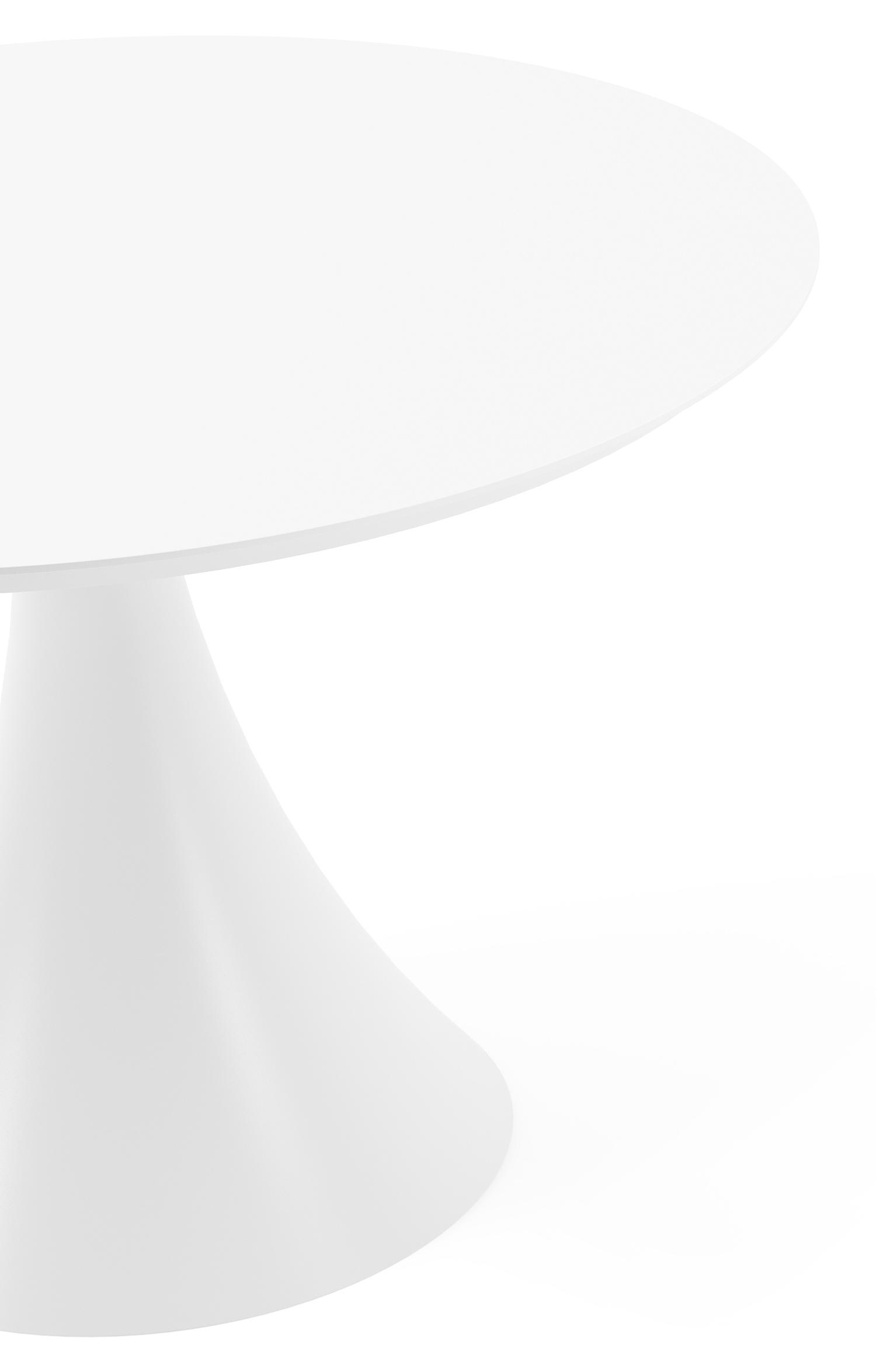 Fano tuintafel rond in wit aluminium - Dia. 110 x H 75 cm