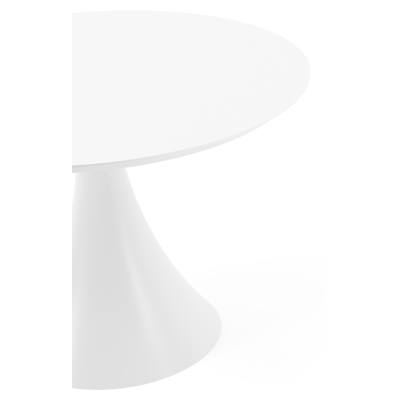Fano tuintafel rond in wit aluminium - Dia. 110 x H 75 cm