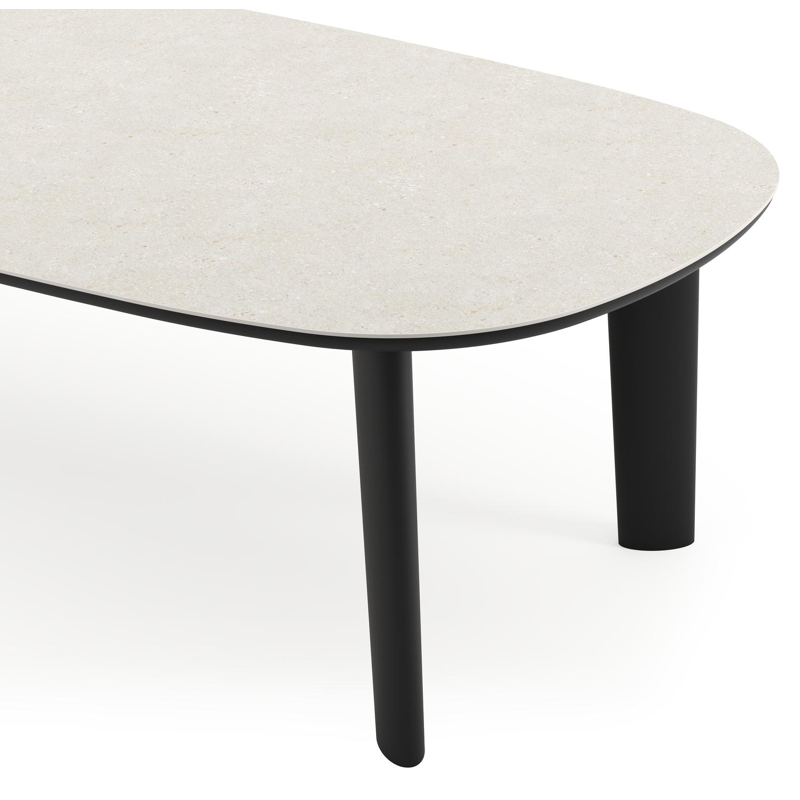Amico tuintafel bombo in zwart aluminium en volkeramiek Shilin - L 270 x B 125 x H 73.5 cm