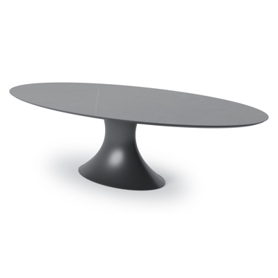 Fano tuintafel in zwart aluminium en volkeramiek calatorao - L 290 x B 148 x H 75 cm