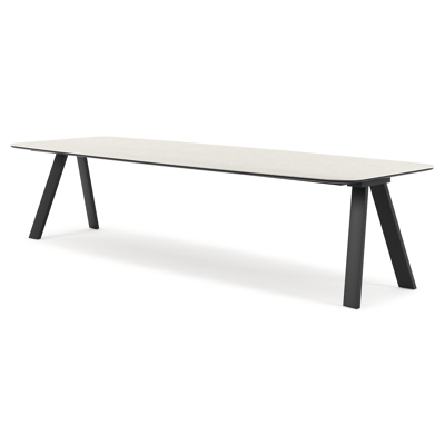 Cesano tuintafel in zwart aluminium en volkeramiek shilin - L 315 x B 115 x H 75 cm