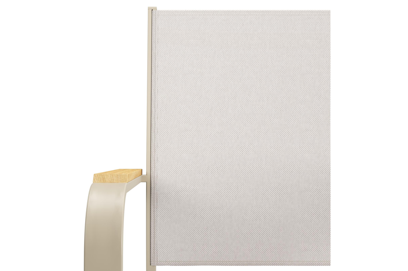 Amalfi tuinstoel in beige aluminium en beige single textilene