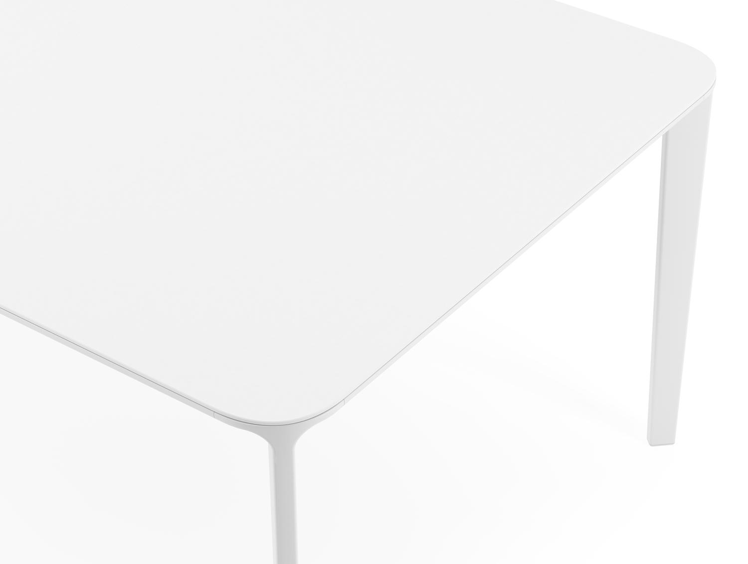 Urbino tuintafel in wit aluminium en volkeramiek arctic white - L 290 x B 110 x H 75 cm