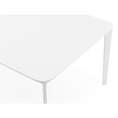 Urbino tuintafel in wit aluminium en volkeramiek arctic white - L 290 x B 110 x H 75 cm