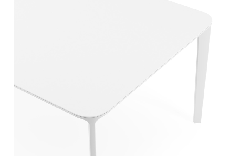 Urbino tuintafel in wit aluminium en volkeramiek arctic white - L 290 x B 110 x H 75 cm