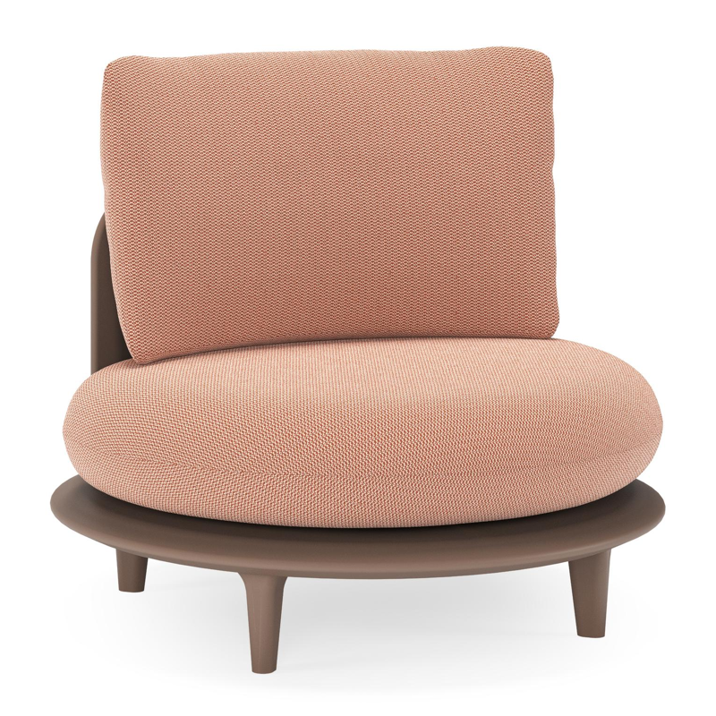 Bomero loungestoel in taupe aluminium met lopi fawn all weather sunbrella® luxe kussen