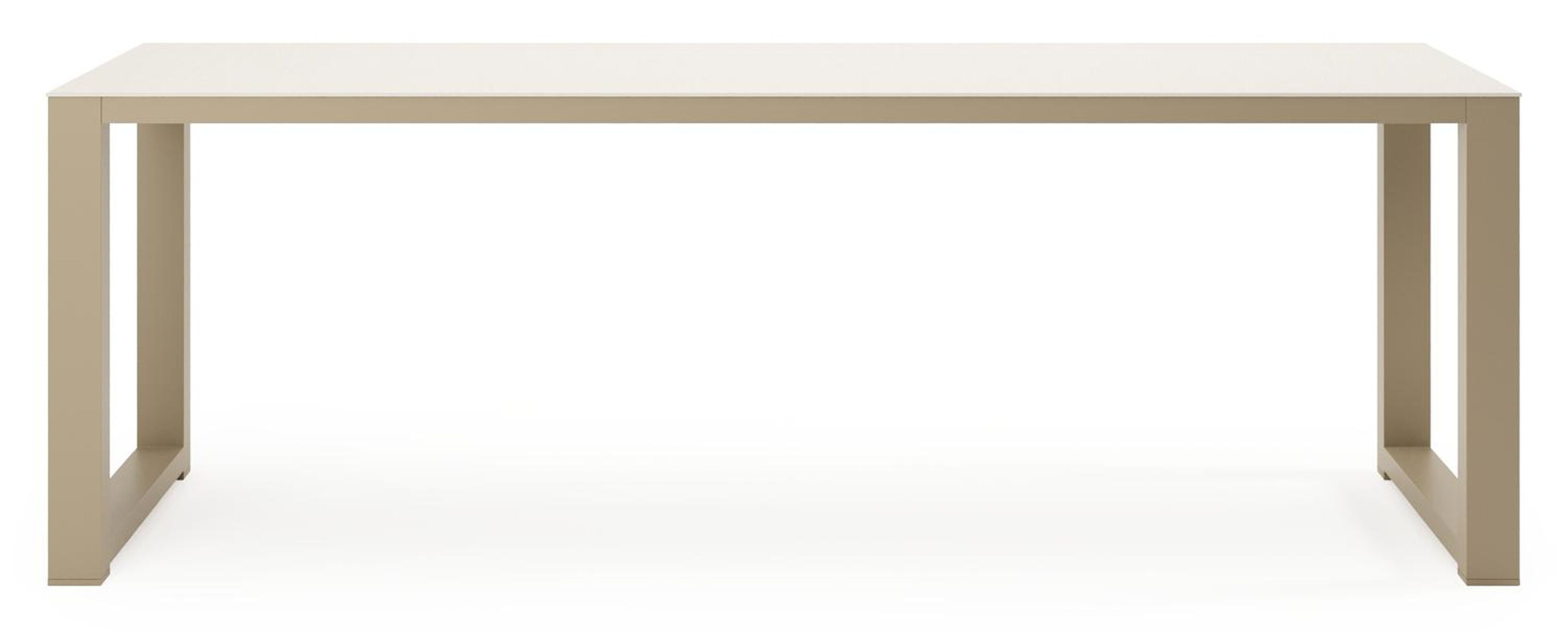 Livo tuintafel rechthoekig in beige aluminium en sintered stone Crema minerale - L 220 x B 92 x H 73.5 cm