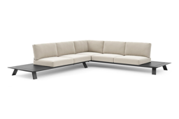 3-zit hoek links/rechts + 2-zit + zijtafels