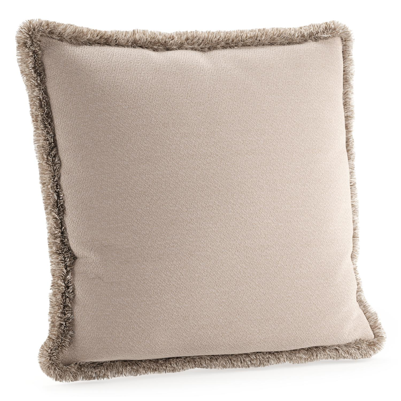 Coussin déco à franges 55 x 55 cm en all weather sunbrella luxe wander pilat