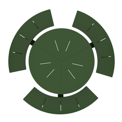 Rondino picknicktafel in groen aluminium - Dia. 207 cm