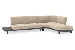 Chaise longue links + 2-zit