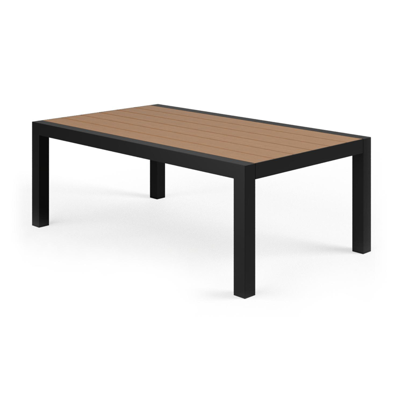 Alcudia loungetafel in grijs aluminium en polywood - L 120 x B 70 x H 43 cm