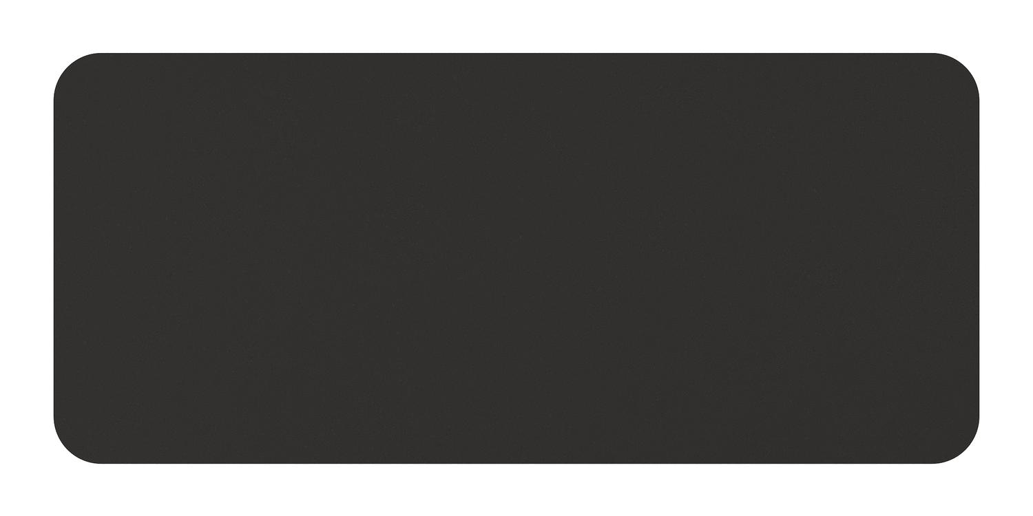 Table de jardin Orso rectangulaire arrondi en aluminium noir et céramique pleine noir - Lg. 180 x Lrg. 80 x Haut. 75 cm