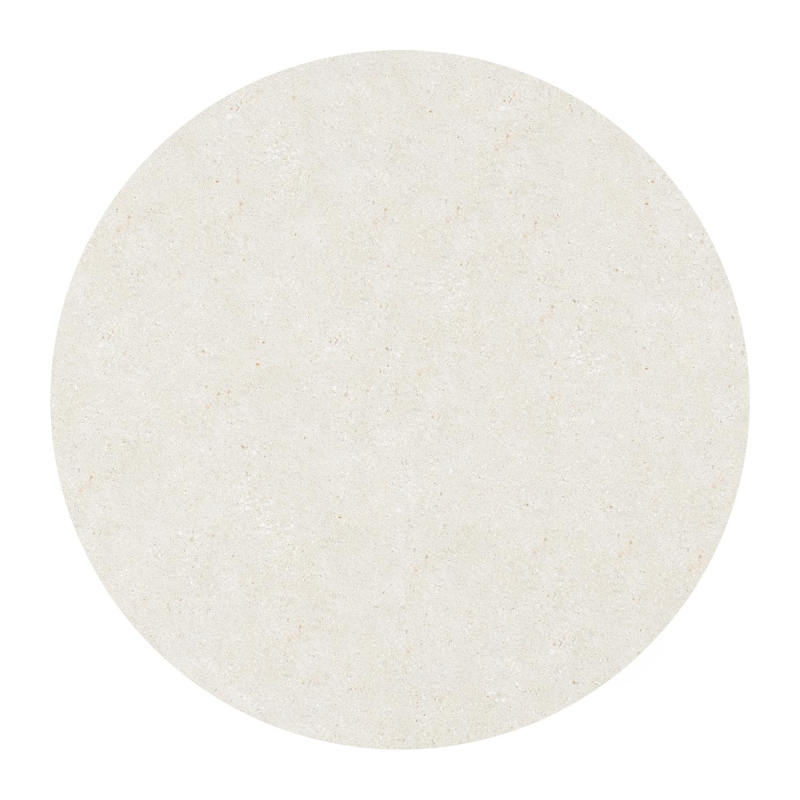 Donato tuintafel in wit aluminium en volkeramiek shilin - Dia. 148 x H 76 cm