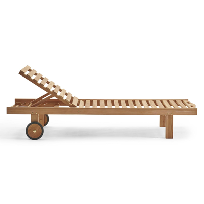 Chaise longue réglable Eric en teak