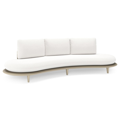 Canape de jardin Bomero en aluminium beige et coussins en all weather solica soul optik