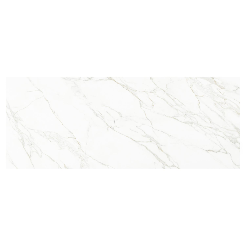 Table de jardin Como en aluminium noir et céramique pleine Calacatta - Lg. 280 x Lrg. 110 x Haut. 75 cm