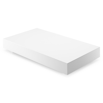 Como loungetafel in wit aluminium en arctic white volkeramiek - L 140 x B 80 x H 20 cm