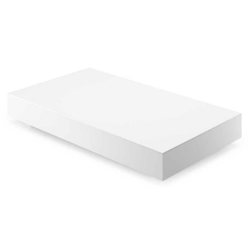 Como loungetafel in wit aluminium en arctic white volkeramiek - L 140 x B 80 x H 20 cm