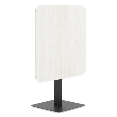 Fano kantelbare tuintafel vierkant afgerond in zwart aluminium en volkeramiek calista - L 80 x B 80 x H 72.5 cm