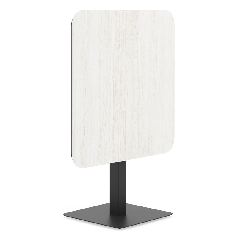 Fano kantelbare tuintafel vierkant afgerond in zwart aluminium en volkeramiek calista - L 80 x B 80 x H 72.5 cm