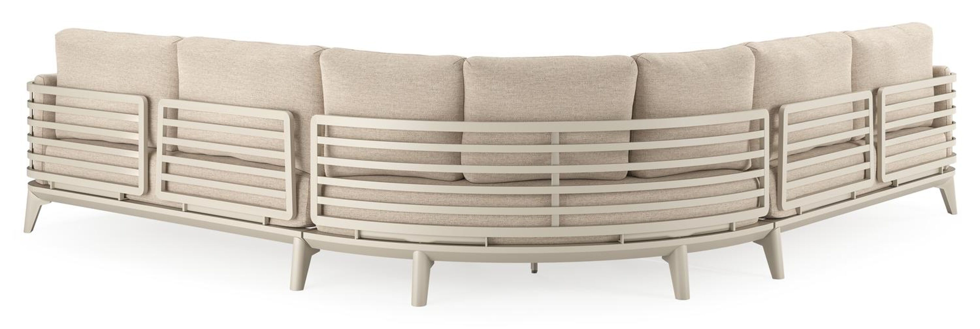 Mosa loungehoek in beige aluminium met rustic weather+ softtouch kussens