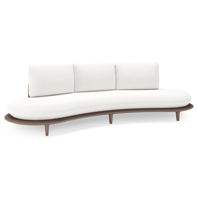 Canapé de jardin Bomero en aluminium taupe et coussins en all weather solica soul optik