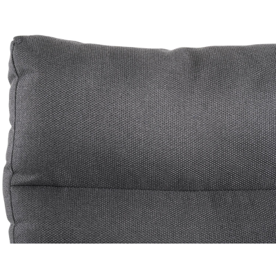 Fauteuil de jardin Mismo 1-pl en aluminium anthracite avec coussin en polyester gris