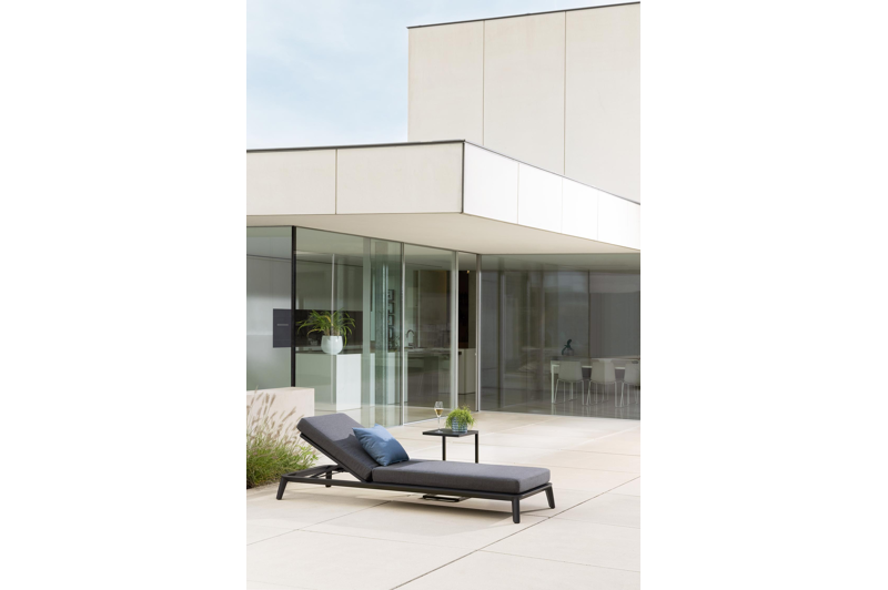 Ligbedkussen in All Weather Sunbrella® Premium natte sooty