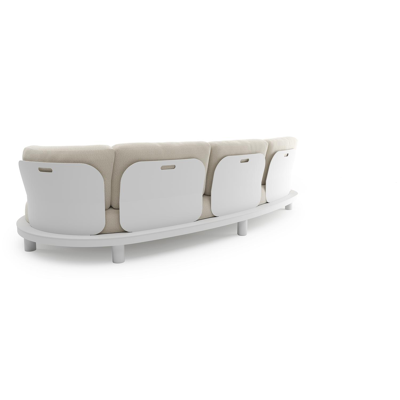 Donato loungebank in wit aluminium met lopi marble all weather sunbrella® luxe kussen